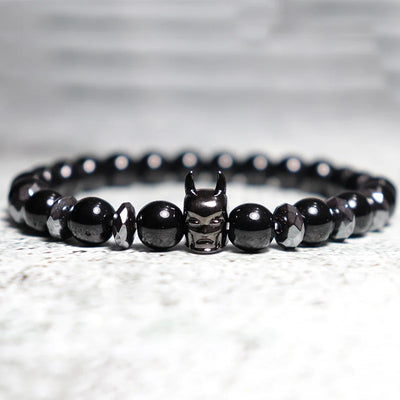 Trendy Bracelet Male Natural Volcanic Hematite Tiger Eye Braclets