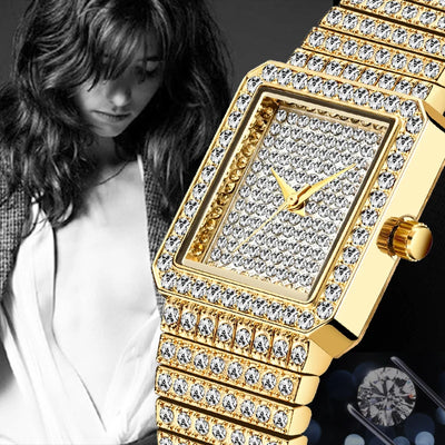 MISSFOX Diamond Watch for Women Luxury Brand