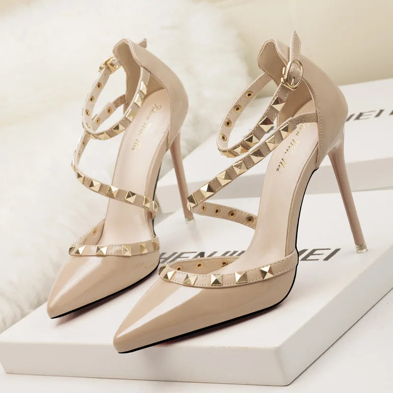 YiXin Women High Heel Shoes 2022 Summer Thin High Heels