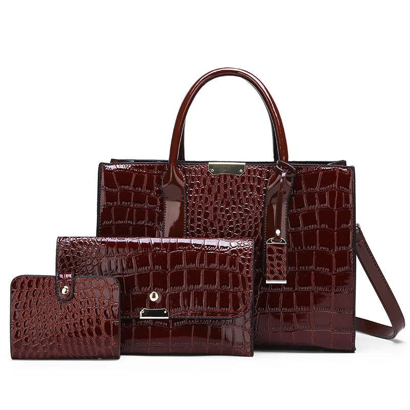 Luxury Womens Bags Designer Crocodile Pattern