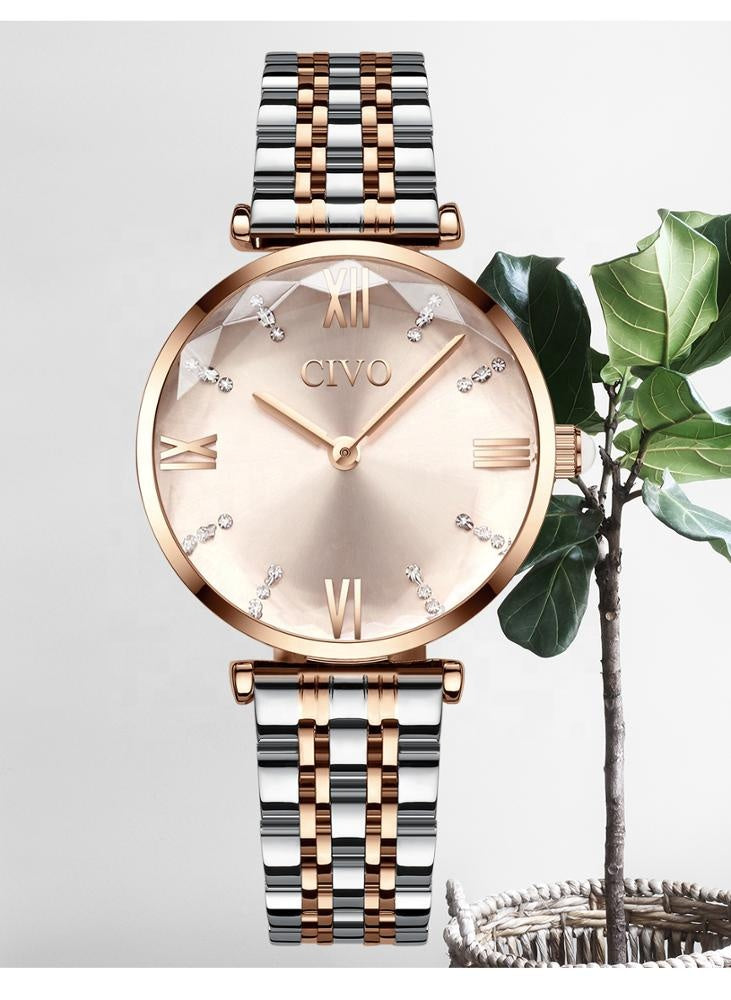 CIVO Luxury Top Brand Womens Watches Waterproof Quartz Watch