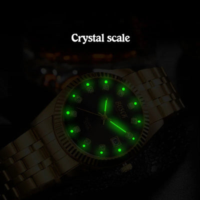 BOSCK Fashion Couples Wristwatches Mens Gold Luxury Brand