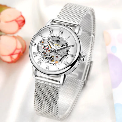 Reloj Mujer Forsining Ladies Watch 2024 Luxury Womens Skeleton Watch