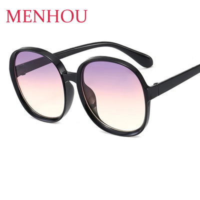 Luxury Round Sunglasses Woman Oversized Female Glasses