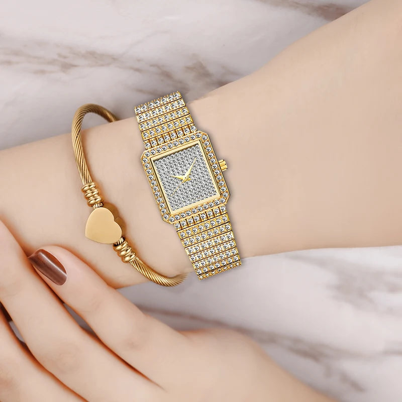 MISSFOX Diamond Watch for Women Luxury Brand