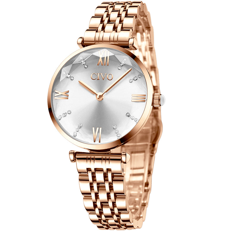 CIVO Luxury Top Brand Womens Watches Waterproof Quartz Watch