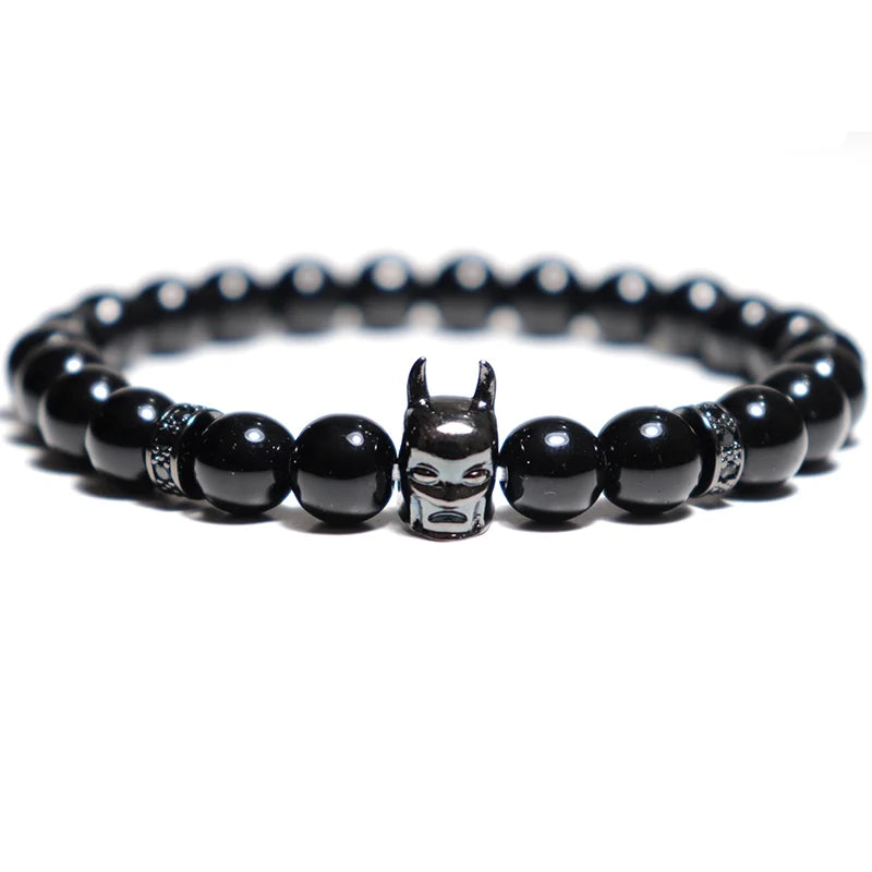 Trendy Bracelet Male Natural Volcanic Hematite Tiger Eye Braclets