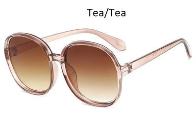 Luxury Round Sunglasses Woman Oversized Female Glasses