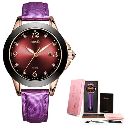 SUNKTA Fashion Women Watches Ladies Top Brand