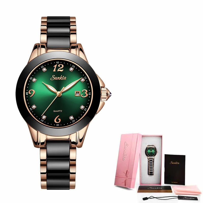 SUNKTA Fashion Women Watches Ladies Top Brand