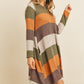 Long Sleeved Rib Stripe Pocket Dress