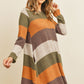Long Sleeved Rib Stripe Pocket Dress