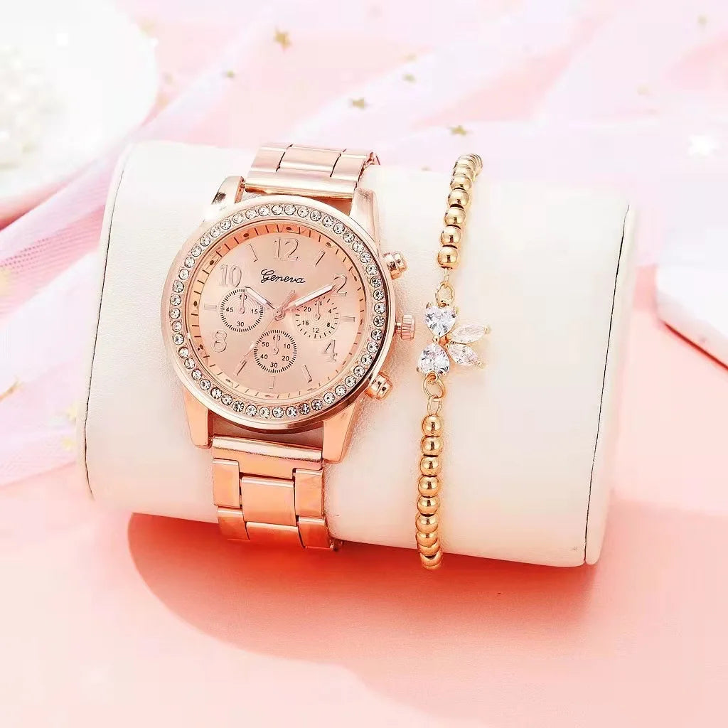 Women's Watches Geneva Classic Luxury Rhinestone Watch Women