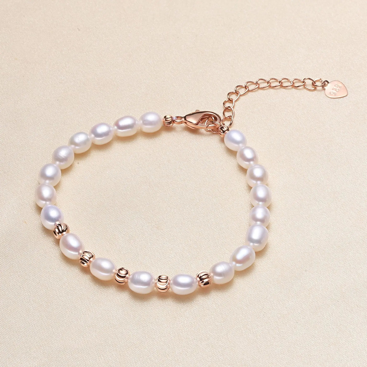 100% Real Freshwater Cultured Pearl Bracelet for Women Girl Gift