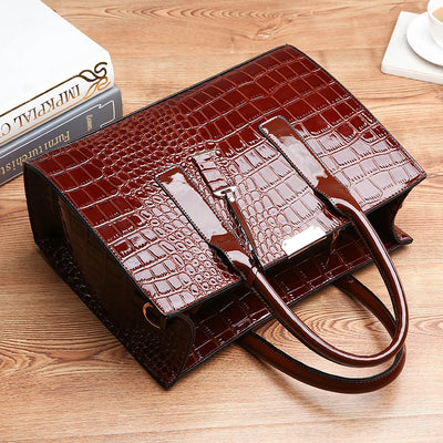 Luxury Womens Bags Designer Crocodile Pattern