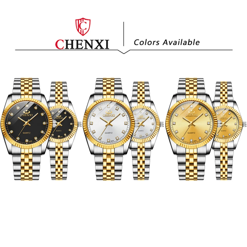 CHENXI Top Brand Lovers' Couples Quartz Men Watch Women