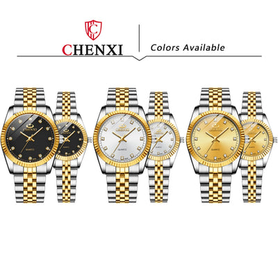 CHENXI Top Brand Lovers' Couples Quartz Men Watch Women