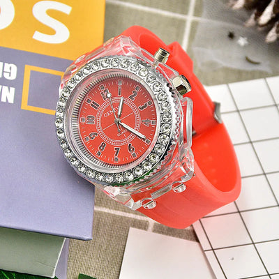 Women Flash Luminous Personalized Rhinestone Led Watch