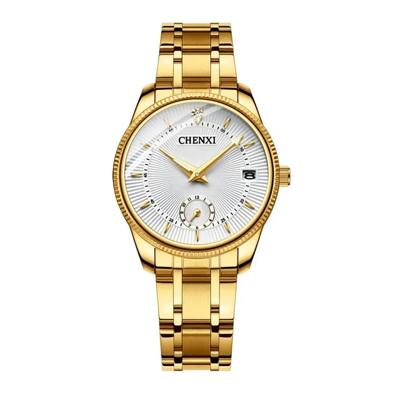 CHENXI Golden Wrist Watch Men Watches Lady Top Brand Luxury Quartz Wristwatch