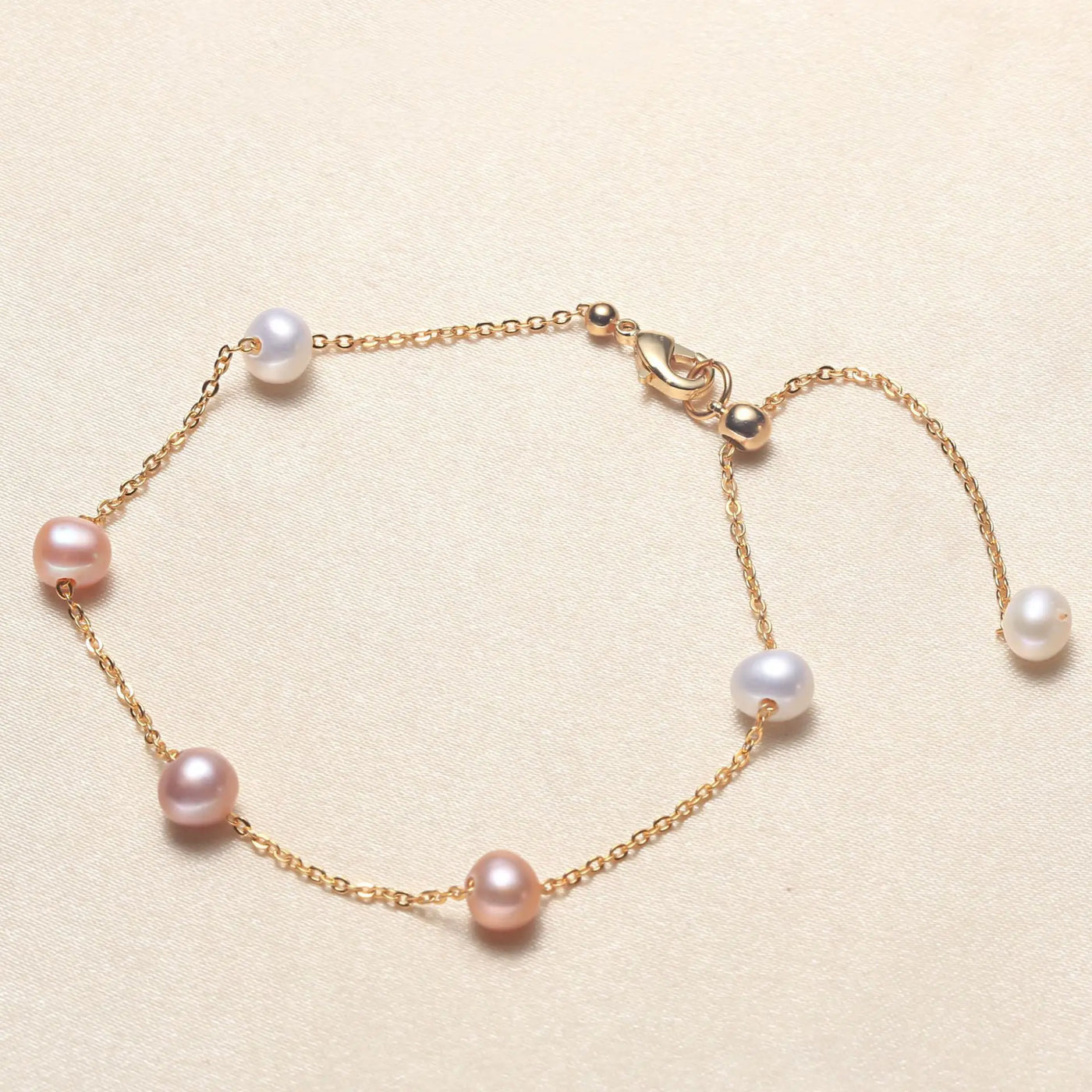 100% Real Freshwater Cultured Pearl Bracelet for Women Girl Gift