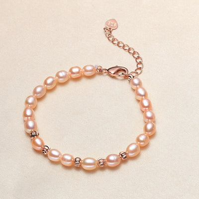 100% Real Freshwater Cultured Pearl Bracelet for Women Girl Gift