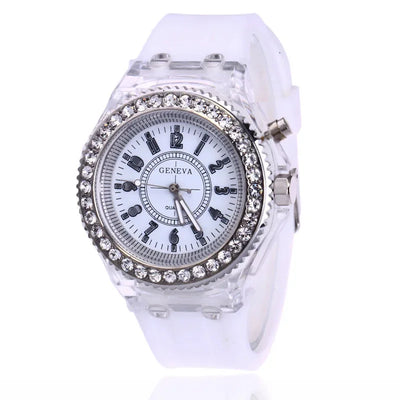 Women Flash Luminous Personalized Rhinestone Led Watch