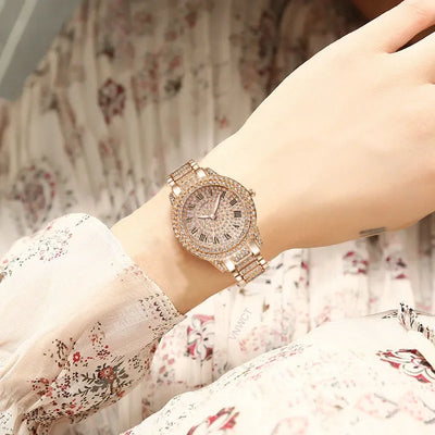 Luxury Women Diamond Watch Chain Bracelet Ladies Quartz Watch