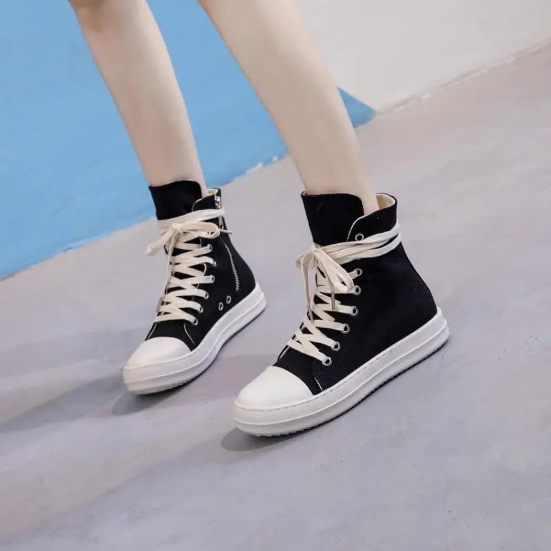 2021 Fashion Women Black Sneakers 44 Chaussure Femme Women