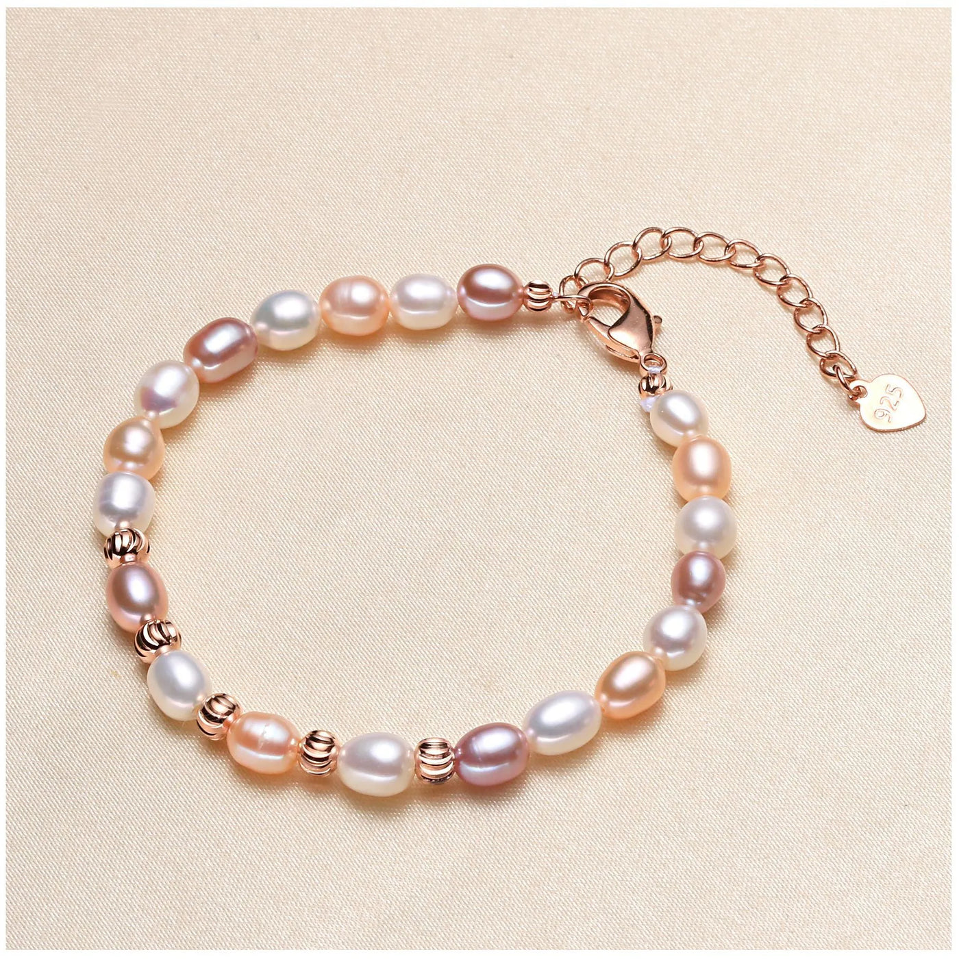 100% Real Freshwater Cultured Pearl Bracelet for Women Girl Gift