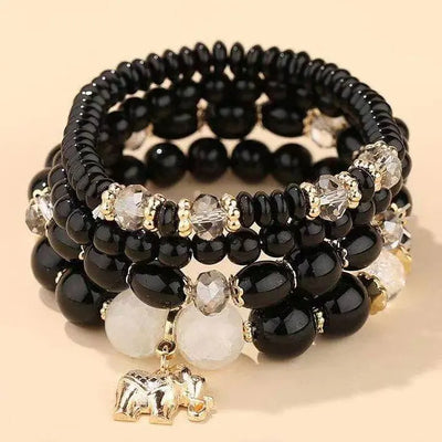 Kymyad 4pcs/Set Bohemia Bracelets Resin Beads Bracelet