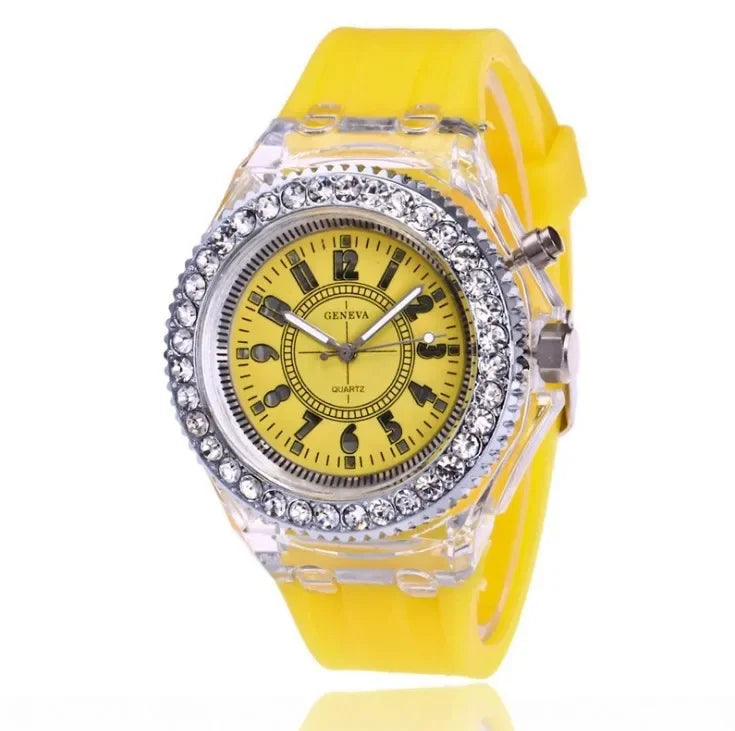 Women Flash Luminous Personalized Rhinestone Led Watch