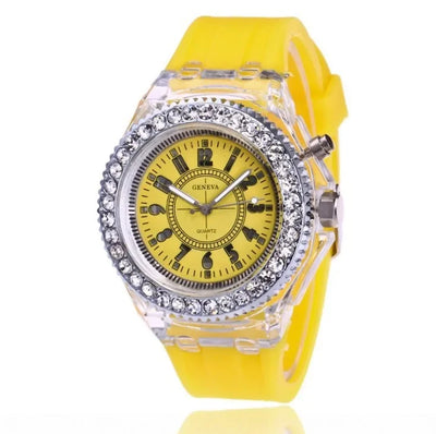 Women Flash Luminous Personalized Rhinestone Led Watch