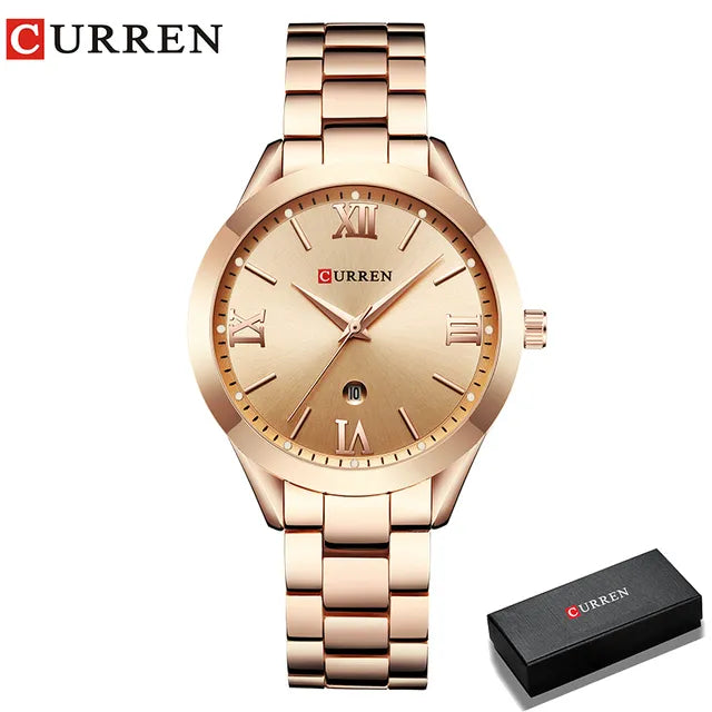 CURREN Ladies Watch for Women Fashion Retro Female Waterproof Watch