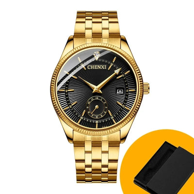 CHENXI Golden Wrist Watch Men Watches Lady Top Brand Luxury Quartz Wristwatch