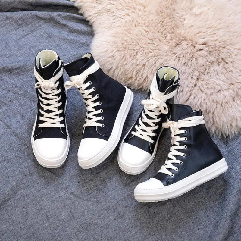 2021 Fashion Women Black Sneakers 44 Chaussure Femme Women