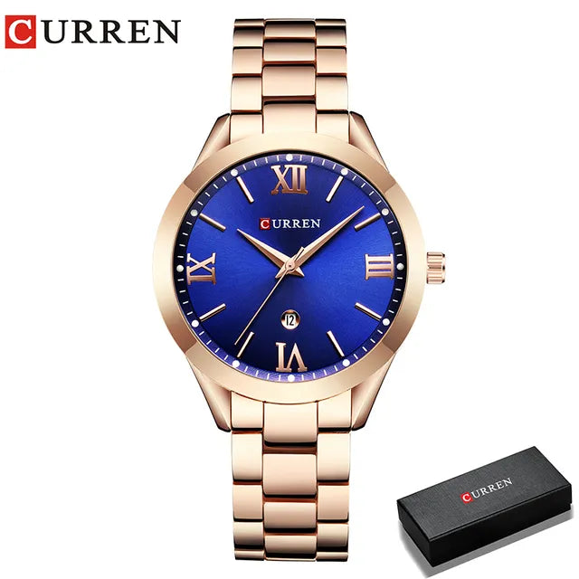 CURREN Ladies Watch for Women Fashion Retro Female Waterproof Watch