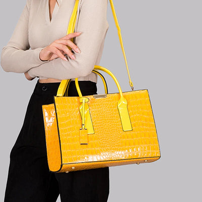 Luxury Womens Bags Designer Crocodile Pattern