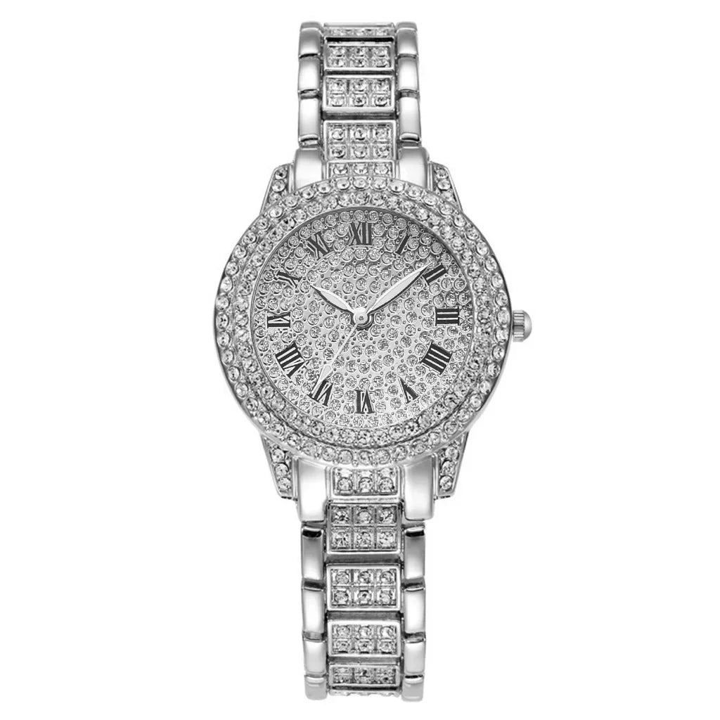 Luxury Women Diamond Watch Chain Bracelet Ladies Quartz Watch