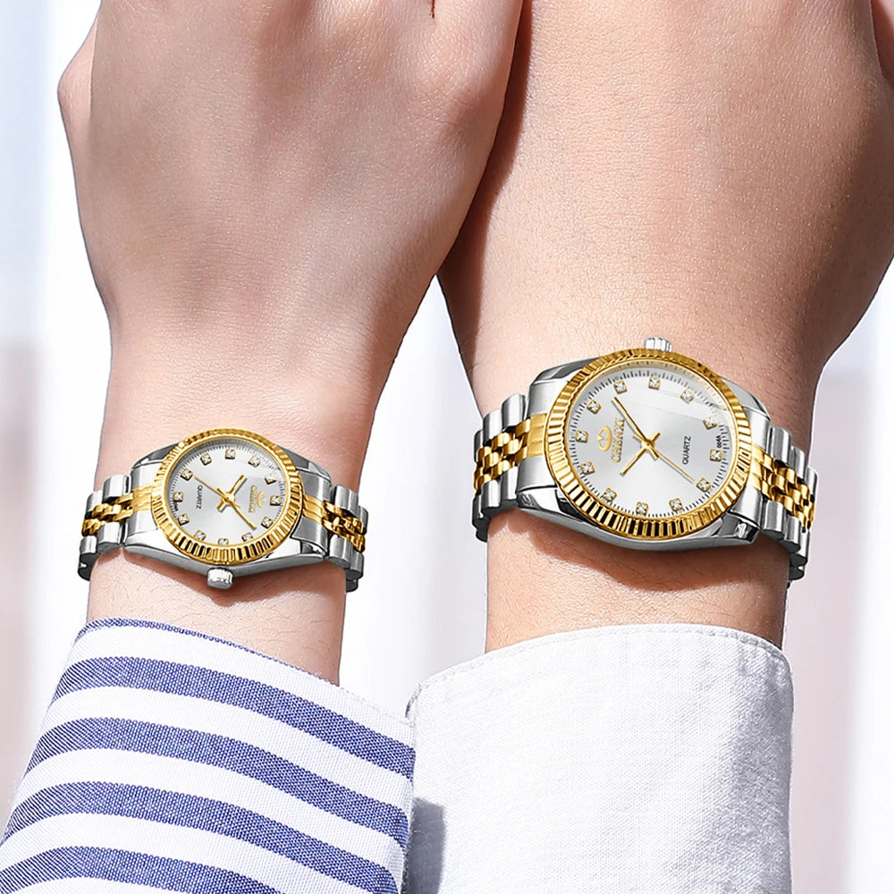 CHENXI Top Brand Lovers' Couples Quartz Men Watch Women