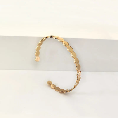 Peri'sbox  Hive Shape Gold Color Bangles Hexagon Geometric Bangles