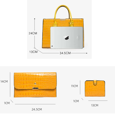 Luxury Womens Bags Designer Crocodile Pattern