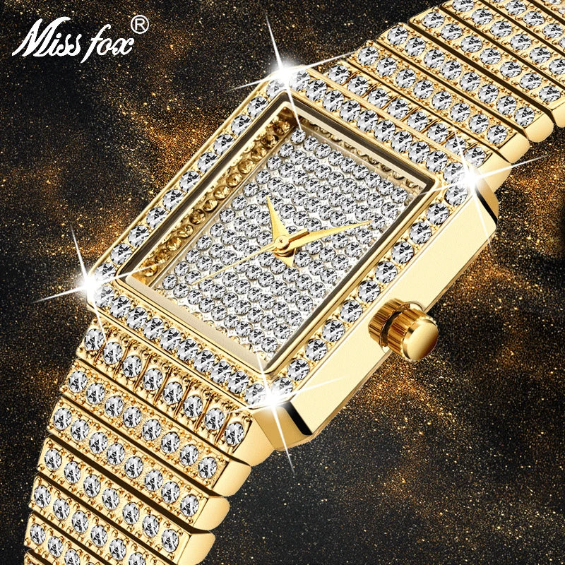 MISSFOX Diamond Watch for Women Luxury Brand