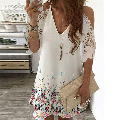 Vintage Floral Printed Dress