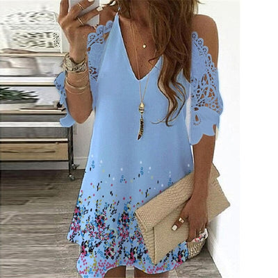 Vintage Floral Printed Dress