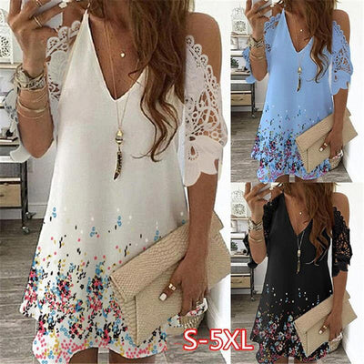 Vintage Floral Printed Dress