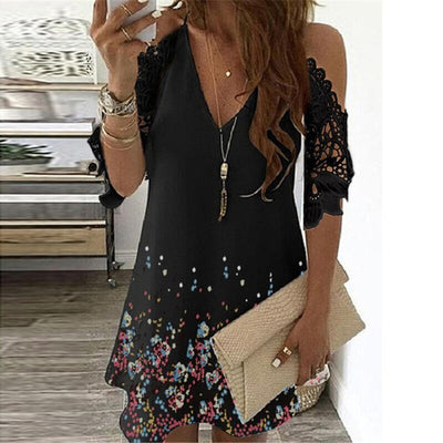 Vintage Floral Printed Dress