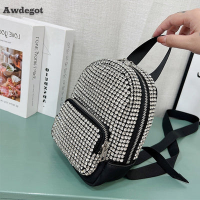 Mini Backpack Women's Fashion Bags 2022 Luxury Artificial Diamond Purse