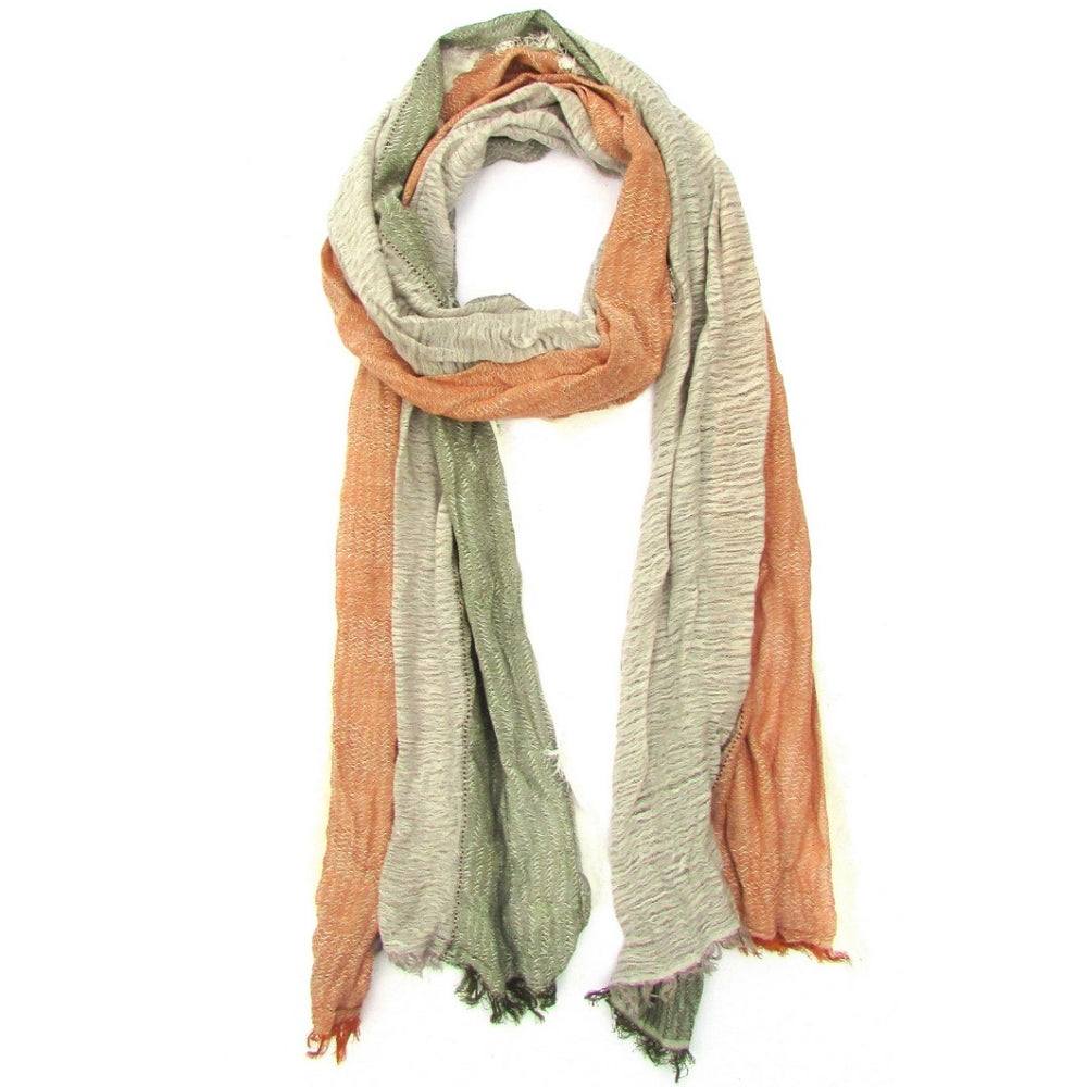 Turkish Cotton Blend Fringed Hobo Scarf